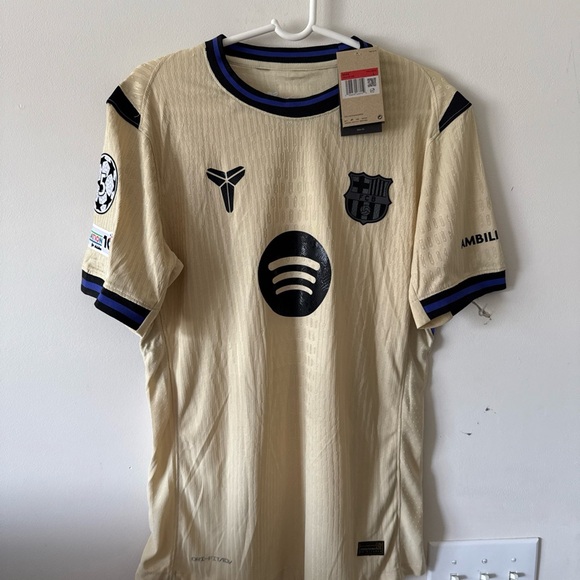 Nike Cream and Black Soccer Jersey